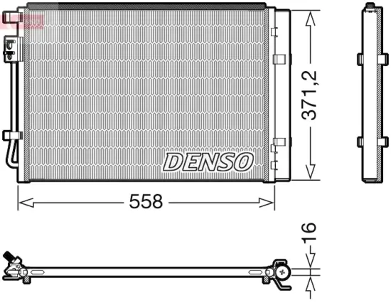 Kondensator, Klimaanlage DENSO DCN41015 Bild Kondensator, Klimaanlage DENSO DCN41015