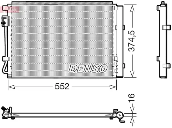Kondensator, Klimaanlage DENSO DCN41017 Bild Kondensator, Klimaanlage DENSO DCN41017
