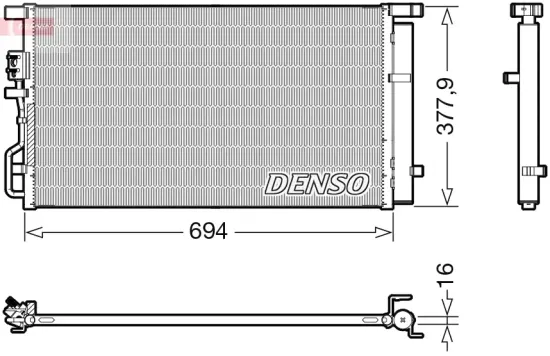 Kondensator, Klimaanlage DENSO DCN41019 Bild Kondensator, Klimaanlage DENSO DCN41019