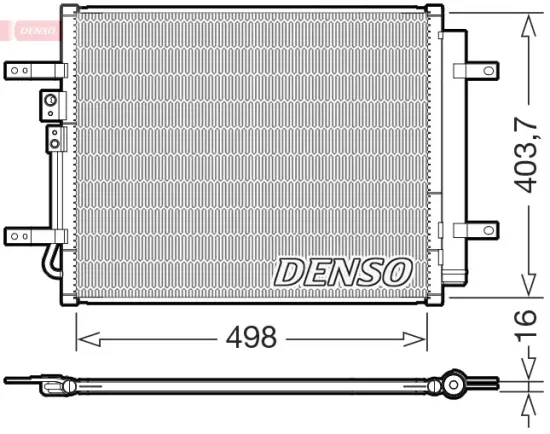 Kondensator, Klimaanlage DENSO DCN41025 Bild Kondensator, Klimaanlage DENSO DCN41025