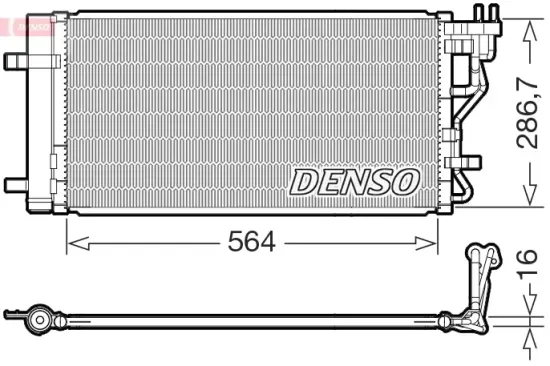 Kondensator, Klimaanlage DENSO DCN41027 Bild Kondensator, Klimaanlage DENSO DCN41027