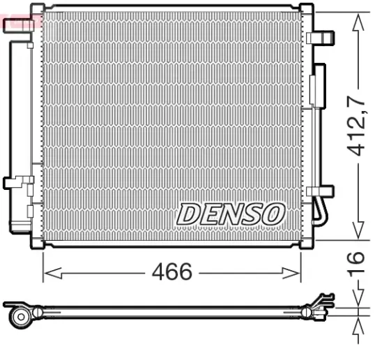 Kondensator, Klimaanlage DENSO DCN41033 Bild Kondensator, Klimaanlage DENSO DCN41033