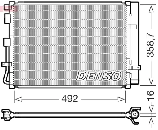 Kondensator, Klimaanlage DENSO DCN41035 Bild Kondensator, Klimaanlage DENSO DCN41035