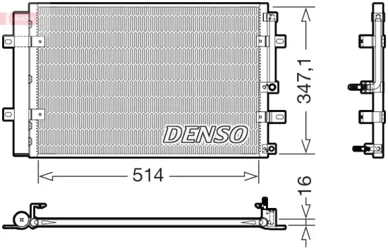 Kondensator, Klimaanlage DENSO DCN41036 Bild Kondensator, Klimaanlage DENSO DCN41036