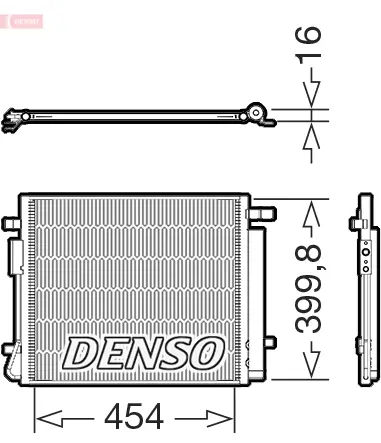 Kondensator, Klimaanlage DENSO DCN41038 Bild Kondensator, Klimaanlage DENSO DCN41038