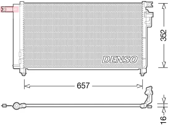 Kondensator, Klimaanlage DENSO DCN43001 Bild Kondensator, Klimaanlage DENSO DCN43001