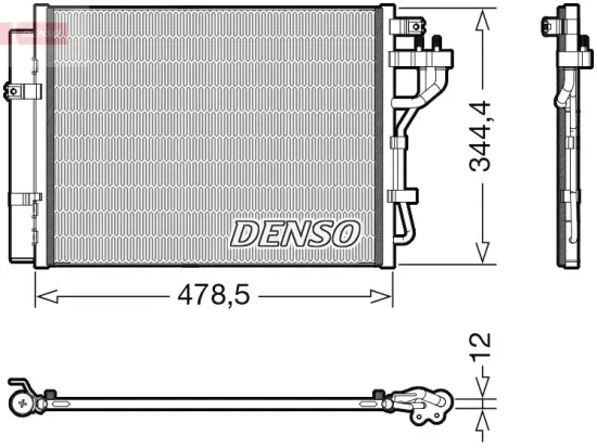 Kondensator, Klimaanlage DENSO DCN43006 Bild Kondensator, Klimaanlage DENSO DCN43006