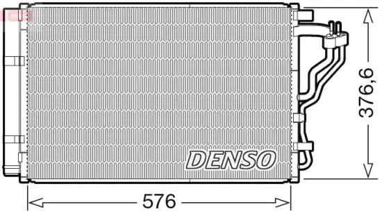 Kondensator, Klimaanlage DENSO DCN43008 Bild Kondensator, Klimaanlage DENSO DCN43008