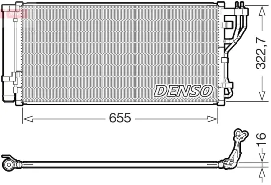 Kondensator, Klimaanlage DENSO DCN43011 Bild Kondensator, Klimaanlage DENSO DCN43011