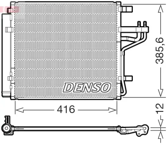 Kondensator, Klimaanlage DENSO DCN43012 Bild Kondensator, Klimaanlage DENSO DCN43012