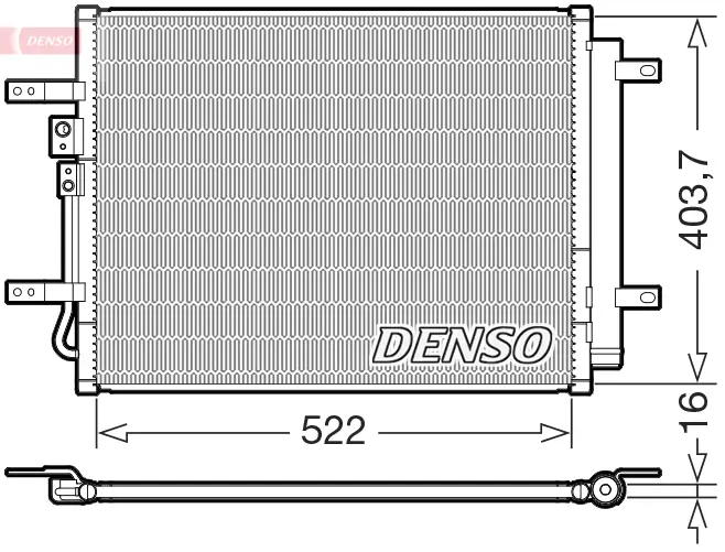 Kondensator, Klimaanlage DENSO DCN43018