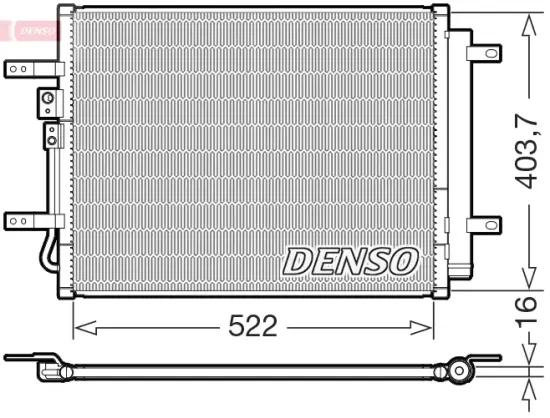 Kondensator, Klimaanlage DENSO DCN43018 Bild Kondensator, Klimaanlage DENSO DCN43018
