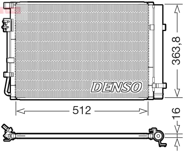 Kondensator, Klimaanlage DENSO DCN43019