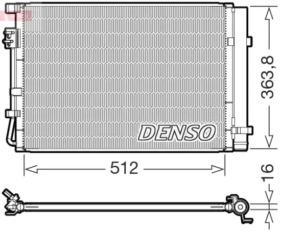 Kondensator, Klimaanlage DENSO DCN43019 Bild Kondensator, Klimaanlage DENSO DCN43019