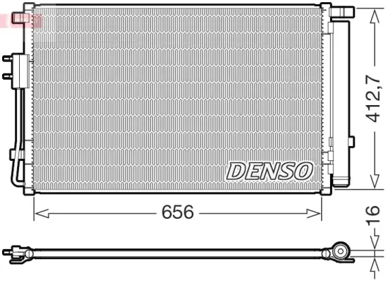Kondensator, Klimaanlage DENSO DCN43022 Bild Kondensator, Klimaanlage DENSO DCN43022