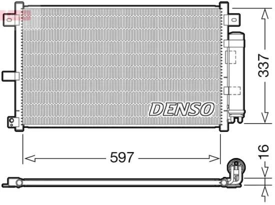 Kondensator, Klimaanlage DENSO DCN44001 Bild Kondensator, Klimaanlage DENSO DCN44001