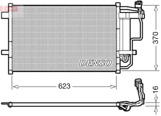 Kondensator, Klimaanlage DENSO DCN44007 Bild Kondensator, Klimaanlage DENSO DCN44007