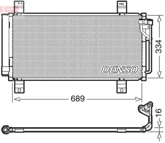 Kondensator, Klimaanlage DENSO DCN44008 Bild Kondensator, Klimaanlage DENSO DCN44008