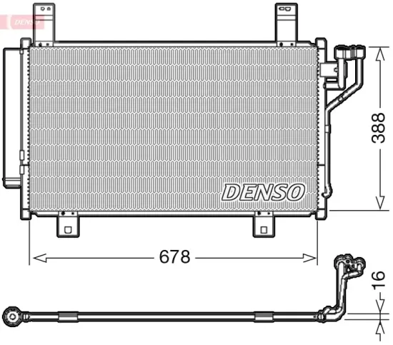 Kondensator, Klimaanlage DENSO DCN44009 Bild Kondensator, Klimaanlage DENSO DCN44009