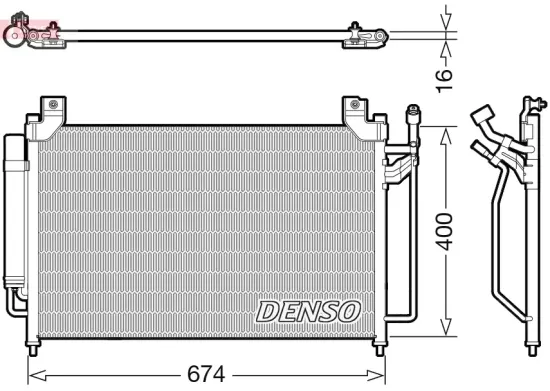 Kondensator, Klimaanlage DENSO DCN44013 Bild Kondensator, Klimaanlage DENSO DCN44013