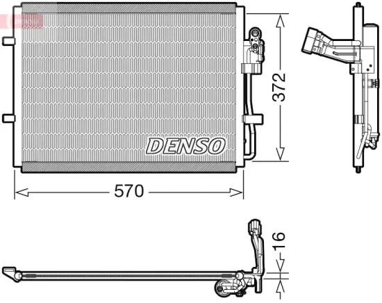 Kondensator, Klimaanlage DENSO DCN44016 Bild Kondensator, Klimaanlage DENSO DCN44016