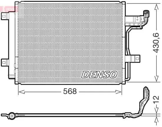 Kondensator, Klimaanlage DENSO DCN44019 Bild Kondensator, Klimaanlage DENSO DCN44019