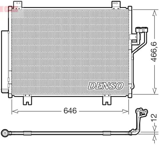 Kondensator, Klimaanlage DENSO DCN44021 Bild Kondensator, Klimaanlage DENSO DCN44021