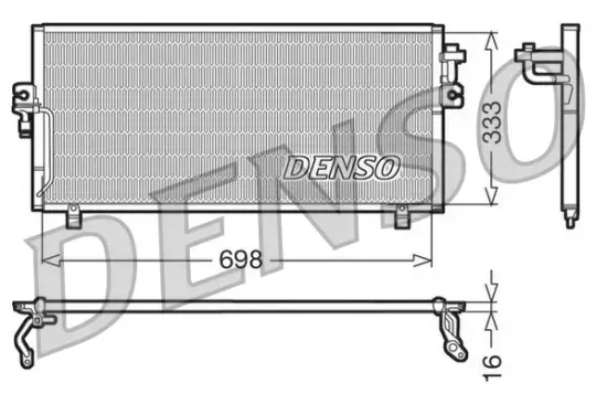 Kondensator, Klimaanlage DENSO DCN46010 Bild Kondensator, Klimaanlage DENSO DCN46010