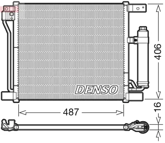 Kondensator, Klimaanlage DENSO DCN46021 Bild Kondensator, Klimaanlage DENSO DCN46021
