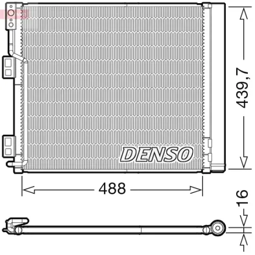 Kondensator, Klimaanlage DENSO DCN46028 Bild Kondensator, Klimaanlage DENSO DCN46028