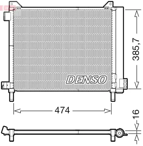 Kondensator, Klimaanlage DENSO DCN46030 Bild Kondensator, Klimaanlage DENSO DCN46030