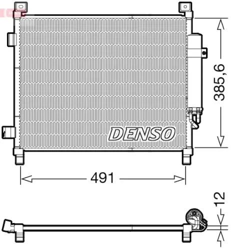 Kondensator, Klimaanlage DENSO DCN46031 Bild Kondensator, Klimaanlage DENSO DCN46031