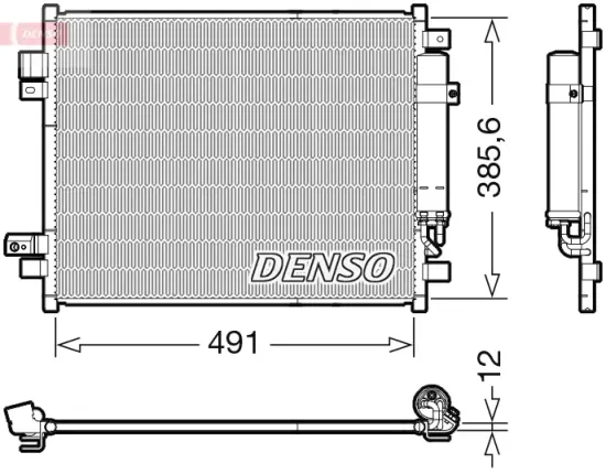 Kondensator, Klimaanlage DENSO DCN46034 Bild Kondensator, Klimaanlage DENSO DCN46034