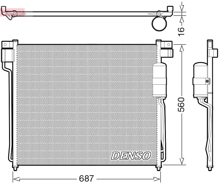 Kondensator, Klimaanlage DENSO DCN46037