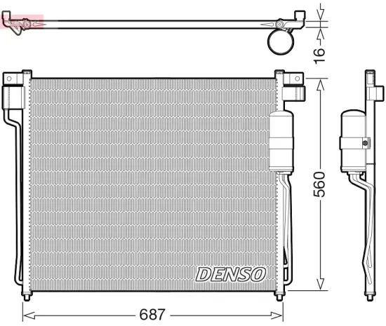 Kondensator, Klimaanlage DENSO DCN46037 Bild Kondensator, Klimaanlage DENSO DCN46037