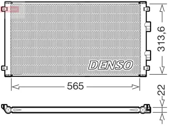 Kondensator, Klimaanlage DENSO DCN46039 Bild Kondensator, Klimaanlage DENSO DCN46039