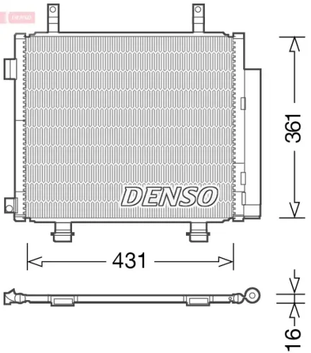 Kondensator, Klimaanlage DENSO DCN47004 Bild Kondensator, Klimaanlage DENSO DCN47004