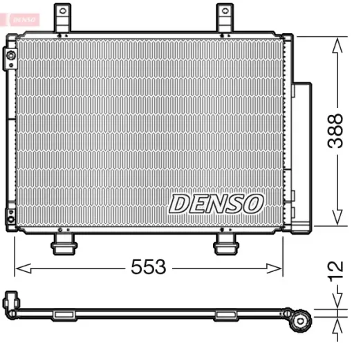 Kondensator, Klimaanlage DENSO DCN47007 Bild Kondensator, Klimaanlage DENSO DCN47007
