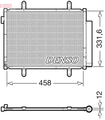 Kondensator, Klimaanlage DENSO DCN47011 Bild Kondensator, Klimaanlage DENSO DCN47011