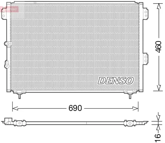 Kondensator, Klimaanlage DENSO DCN50033 Bild Kondensator, Klimaanlage DENSO DCN50033
