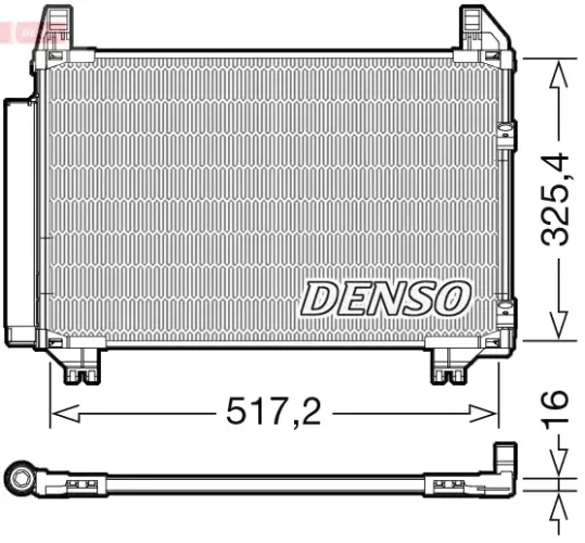 Kondensator, Klimaanlage DENSO DCN50101 Bild Kondensator, Klimaanlage DENSO DCN50101