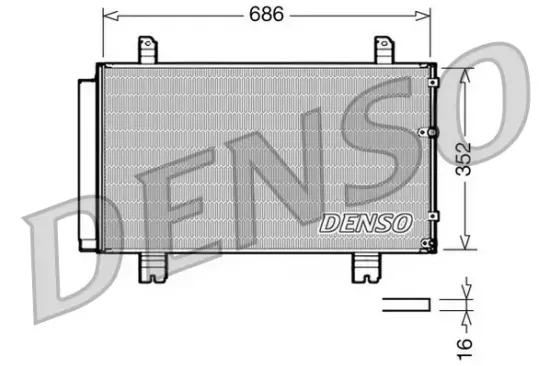 Kondensator, Klimaanlage DENSO DCN51002 Bild Kondensator, Klimaanlage DENSO DCN51002