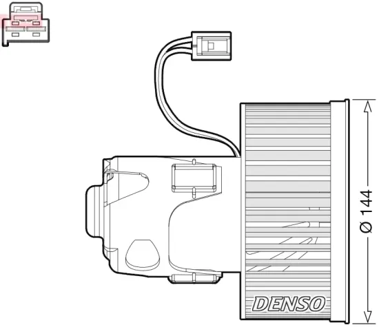 Innenraumgebläse 12 V DENSO DEA05008 Bild Innenraumgebläse 12 V DENSO DEA05008