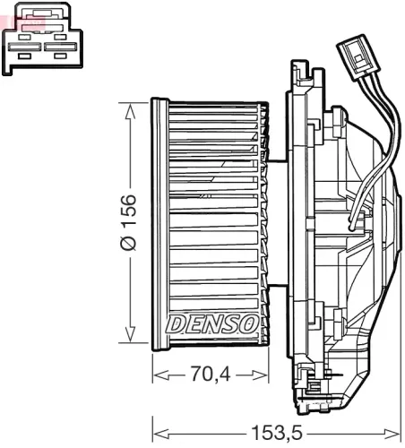 Innenraumgebläse 12 V DENSO DEA05012 Bild Innenraumgebläse 12 V DENSO DEA05012