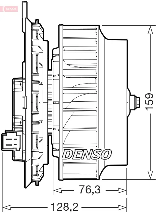 Innenraumgebläse 12 V DENSO DEA17016