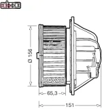 Innenraumgebläse 12 V DENSO DEA17019