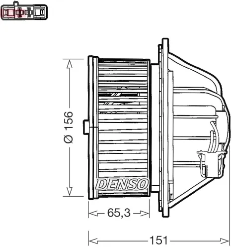Innenraumgebläse 12 V DENSO DEA17019 Bild Innenraumgebläse 12 V DENSO DEA17019