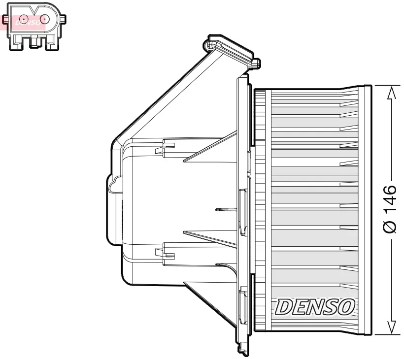 Innenraumgebläse 12 V DENSO DEA17032