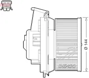 Innenraumgebläse 12 V DENSO DEA21013