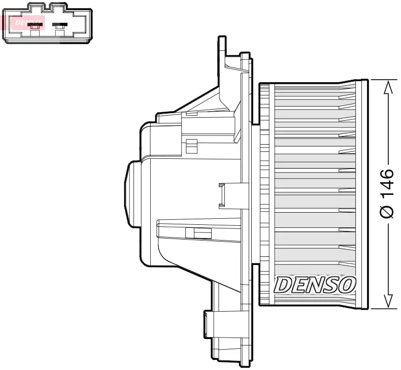 Innenraumgebläse 12 V DENSO DEA21014